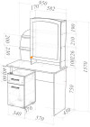 Туалетный столик Галант-5 1570х950х450